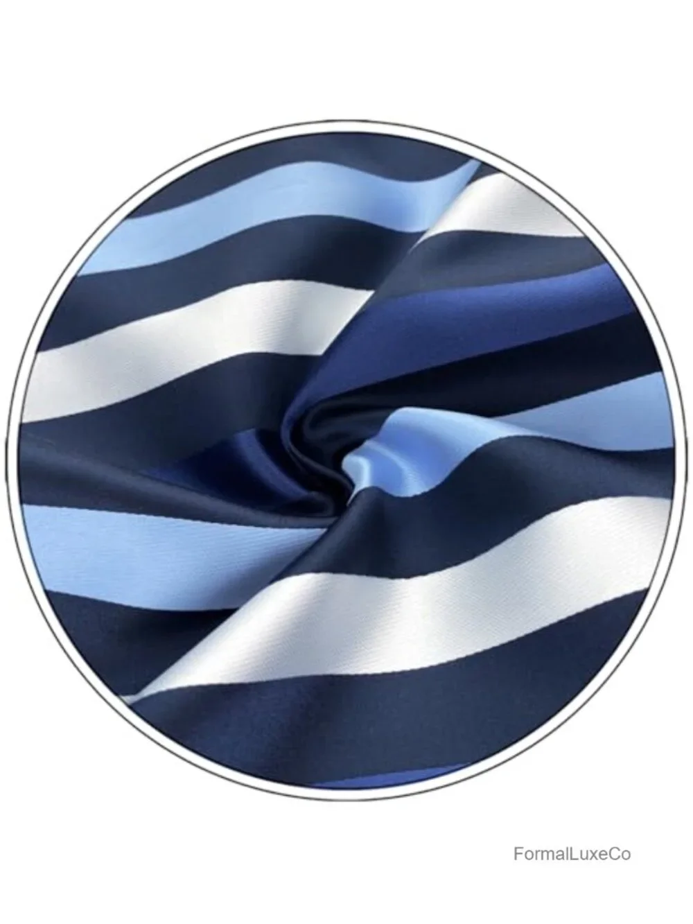 Striped Silk Blend Men's Pocket Square - Large 12.6